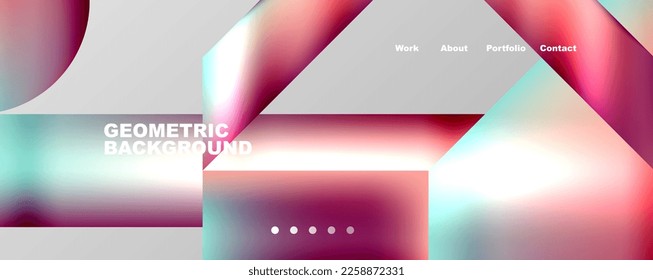 Minimalist geometric abstract background with fluid gradients. Vector Illustration For Wallpaper, Banner, Background, Card, Book Illustration, landing page