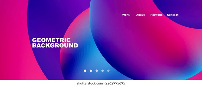 Minimalist geometric abstract background with fluid gradients. Vector Illustration For Wallpaper, Banner, Background, Card, Book Illustration, landing page