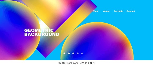 Minimalist geometric abstract background with fluid gradients. Vector Illustration For Wallpaper, Banner, Background, Card, Book Illustration, landing page