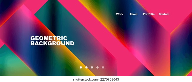 Minimalist geometric abstract background with fluid gradients. Vector Illustration For Wallpaper, Banner, Background, Card, Book Illustration, landing page