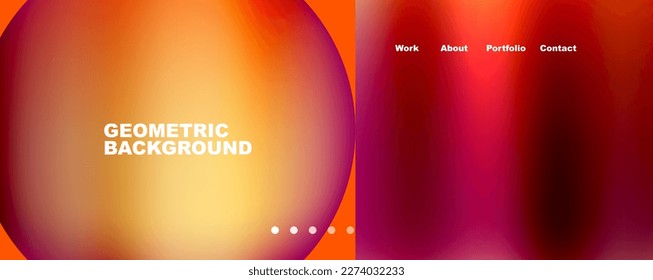 Minimalist geometric abstract background with fluid gradients. Vector Illustration For Wallpaper, Banner, Background, Card, Book Illustration, landing page