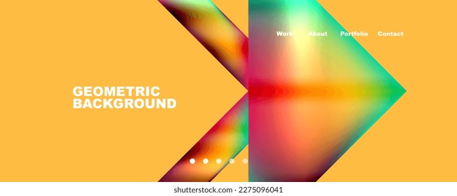 Minimalist geometric abstract background with fluid gradients. Vector Illustration For Wallpaper, Banner, Background, Card, Book Illustration, landing page