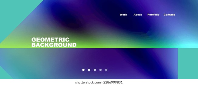 Minimalist geometric abstract background with fluid gradients. Vector Illustration For Wallpaper, Banner, Background, Card, Book Illustration, landing page