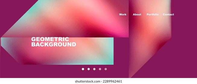 Minimalist geometric abstract background with fluid gradients. Vector Illustration For Wallpaper, Banner, Background, Card, Book Illustration, landing page