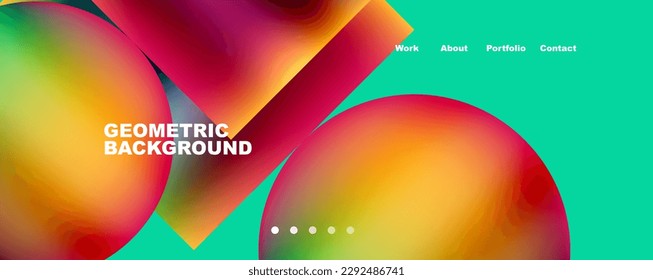 Minimalist geometric abstract background with fluid gradients. Vector Illustration For Wallpaper, Banner, Background, Card, Book Illustration, landing page