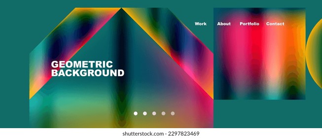 Minimalist geometric abstract background with fluid gradients. Vector Illustration For Wallpaper, Banner, Background, Card, Book Illustration, landing page
