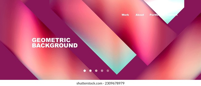 Minimalist geometric abstract background with fluid gradients. Vector Illustration For Wallpaper, Banner, Background, Card, Book Illustration, landing page