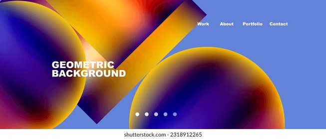 Minimalist geometric abstract background with fluid gradients. Vector Illustration For Wallpaper, Banner, Background, Card, Book Illustration, landing page
