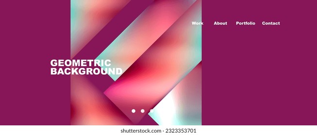 Fondo abstracto geométrico minimalista con gradientes fluidos. Ilustración vectorial para fondo de escritorio, pancarta, fondo, tarjeta, ilustración del libro, página de inicio