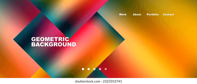 Minimalist geometric abstract background with fluid gradients. Vector Illustration For Wallpaper, Banner, Background, Card, Book Illustration, landing page