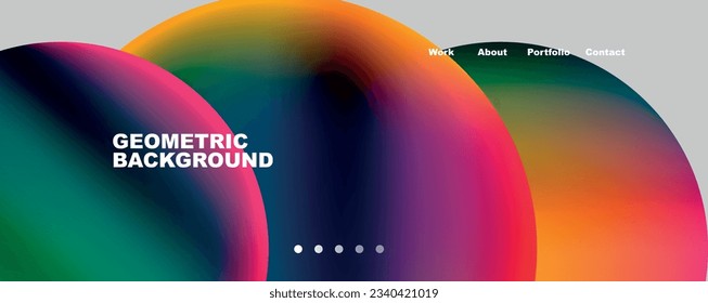 Fondo abstracto geométrico minimalista con gradientes fluidos. Ilustración vectorial para fondo de escritorio, pancarta, fondo, tarjeta, ilustración del libro, página de inicio