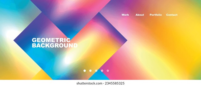 Minimalist geometric abstract background with fluid gradients. Vector Illustration For Wallpaper, Banner, Background, Card, Book Illustration, landing page