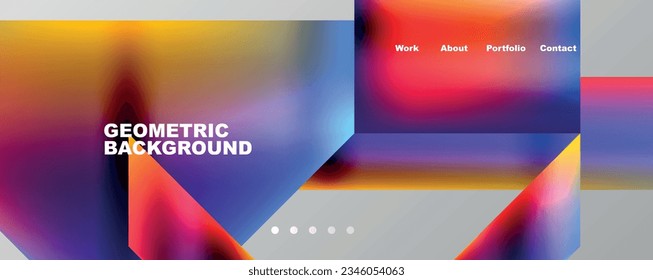 Minimalist geometric abstract background with fluid gradients. Vector Illustration For Wallpaper, Banner, Background, Card, Book Illustration, landing page
