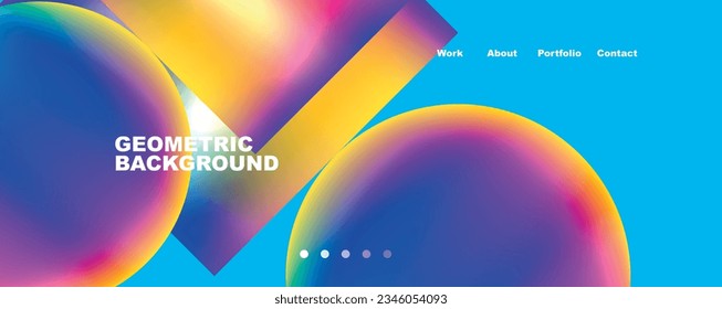 Minimalist geometric abstract background with fluid gradients. Vector Illustration For Wallpaper, Banner, Background, Card, Book Illustration, landing page