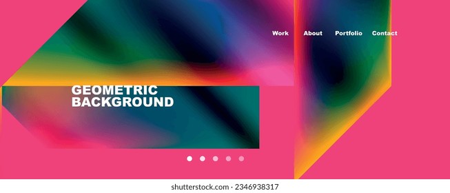 Fondo abstracto geométrico minimalista con gradientes fluidos. Ilustración vectorial para fondo de escritorio, pancarta, fondo, tarjeta, ilustración del libro, página de inicio