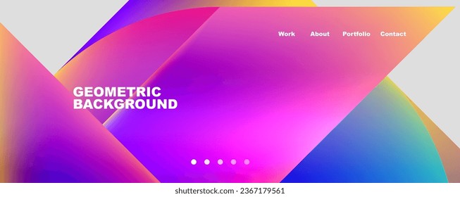 Minimalist geometric abstract background with fluid gradients. Vector Illustration For Wallpaper, Banner, Background, Card, Book Illustration, landing page