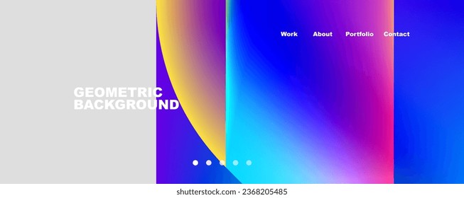 Minimalist geometric abstract background with fluid gradients. Vector Illustration For Wallpaper, Banner, Background, Card, Book Illustration, landing page