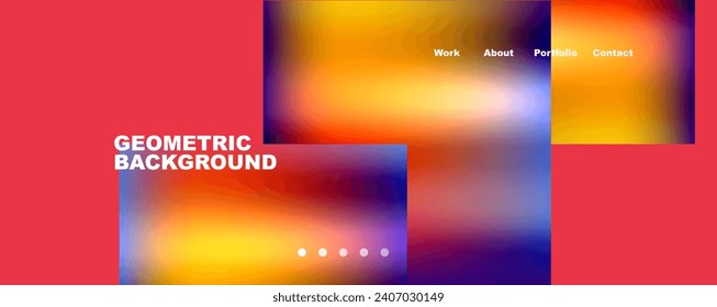 Minimalistischer abstrakter geometrischer Hintergrund mit fließenden Farbverläufen. Vektorgrafik für Bildschirmhintergründe, Banner, Hintergrund, Karte, Buchillustration, Landing-Page