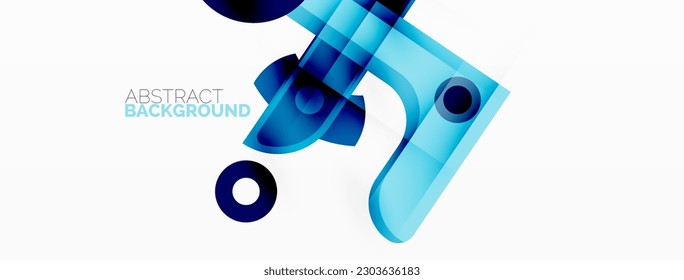 Minimalistischer abstrakter geometrischer Hintergrund. Linien, Kreise mit Schatteneffektkomposition, Bildschirmhintergrund