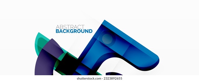Fondo abstracto geométrico minimalista. Líneas, círculos con efectos de sombra composición diseño de fondo de escritorio