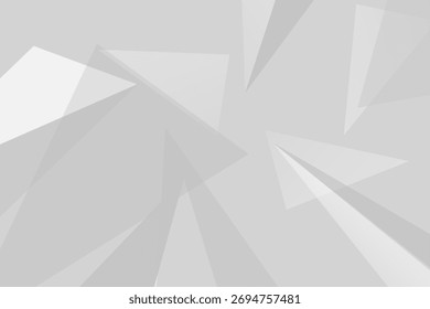 Minimalistische geometrische abstrakte Hintergrund weiß grau überlappende Dreiecke Hintergrund