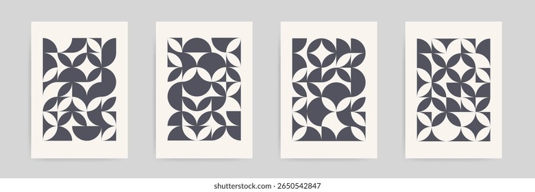 Patrón Abstractas geométrico minimalista con textura retro