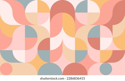 Minimalistisches geometrisches Kunstfoto voller Farben mit einfachen Formen und Figuren. Abstraktes Punktvektormuster-Design im skandinavischen Stil für Webbanner, Geschäftsvorführungen, Branding, Bildschirmhintergründe