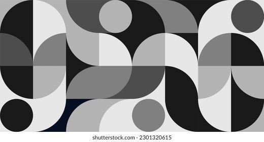 Minimalist geometric artwork poster full of colors with simple shapes and figures. Abstract dot vector pattern design in Scandinavian style for web banners, business presentations, branding, wallpaper