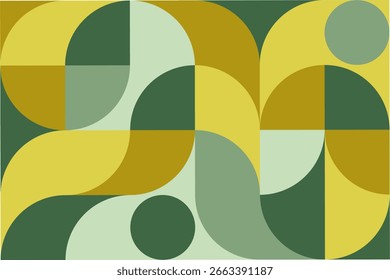 Minimalistisches geometrisches Kunstwerk Poster voller Farben mit einfachen Formen und Figuren. Abstraktes Punktvektormuster-Design im skandinavischen Stil für Webbanner, Geschäftspräsentationen, Branding, Tapeten