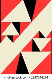 Minimalist geometric artwork poster with simple shapes and images. Abstract vector pattern design in Scandinavian style for web banners, business presentations, brand packages, fabric prints, wallpape