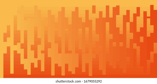 Minimalist geometric background abstract orange vector. It looks like a big city bathed in the summer morning sun.  