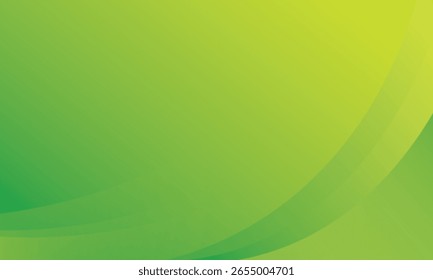 Minimalist geometric background. Dynamic composition of green and yellow shapes. Vector illustration.