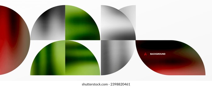 Minimalist geometric background featuring metallic round triangles, delivering sleek and modern visual aesthetic with emphasis on clean, metallic forms for wallpaper, banner, background, landing page