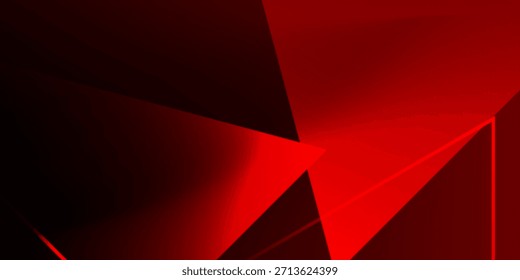 Minimalistischer geometrischer Hintergrund mit roten Farbverläufen und dunklem Kontrast, ideal für Präsentationen oder Banner.