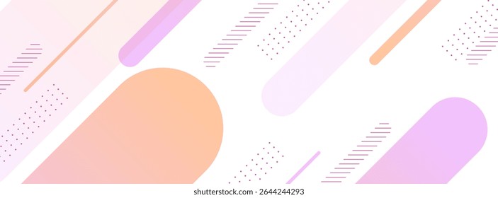 Minimalist geometric background. Orange and purple gradient  with shape pattern. Modern banner background ,memphis,vector eps 10