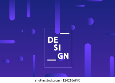 Minimalist geometric background. Trendy gradient shapes composition. Vector Illustration