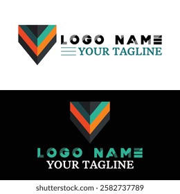 Minimalist geometric balance shape logo design