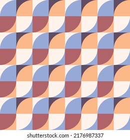 Minimalist geometric block pastel pattern seamless design vector for fabric textile