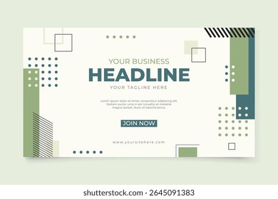 Minimalist geometric business banner design