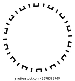 Minimalist geometric circle frame featuring an abstract, modern design, ideal for art and design projects.