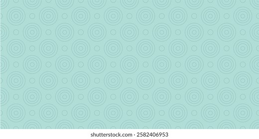 Minimalist Geometric Circular Pattern on Soft Mint Green Background