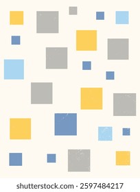 Minimalist Geometric Colorful Squares Pattern