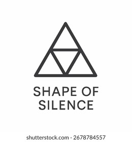 Minimalist geometric composition features triangular shapes against a clean background conveying a sense of quiet and abstract visual harmony.