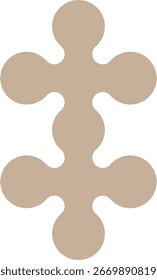 Minimalistisches geometrisch verbundenes Shape Abstraktes Entwurfssymbol Grafikelement