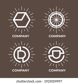Logotipos creativos geométricos minimalistas. Gran vector para empresas, comunidades, empresas, etc.