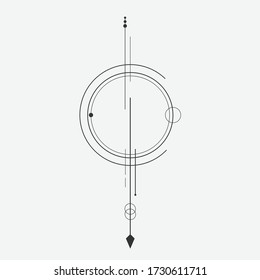 Minimalist Geometric Design Elements Tattoo Hipster Stock Vector (Royalty  Free) 1730611711 | Shutterstock