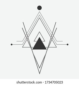 minimalist geometric design elements tattoo. - hipster concept.