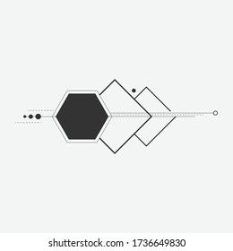 minimalist geometric design elements tattoo. - hipster concept.