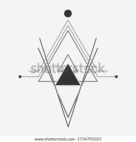 minimalist geometric design elements tattoo. - hipster concept.