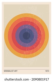 Minimalist geometric design poster, vector template with primitive shapes